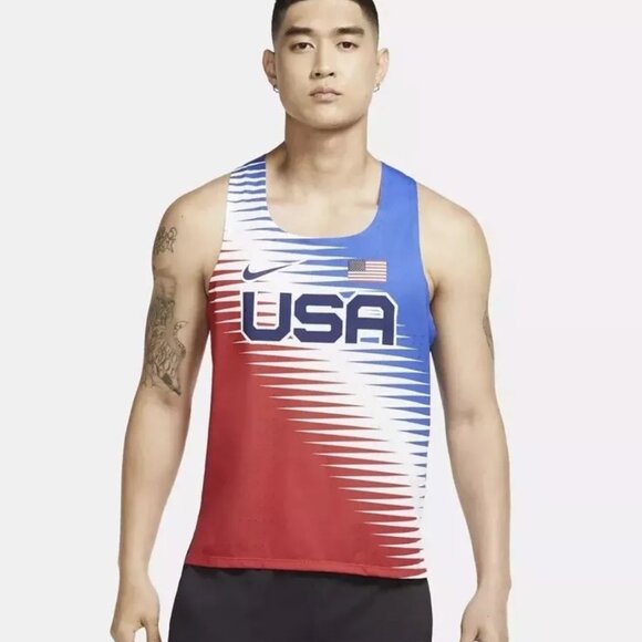 Team USA 2020 Olympics Nike Aeroswift Pro Elite Singlet Size M &L CV0403-657 NEW - Picture 6 of 6